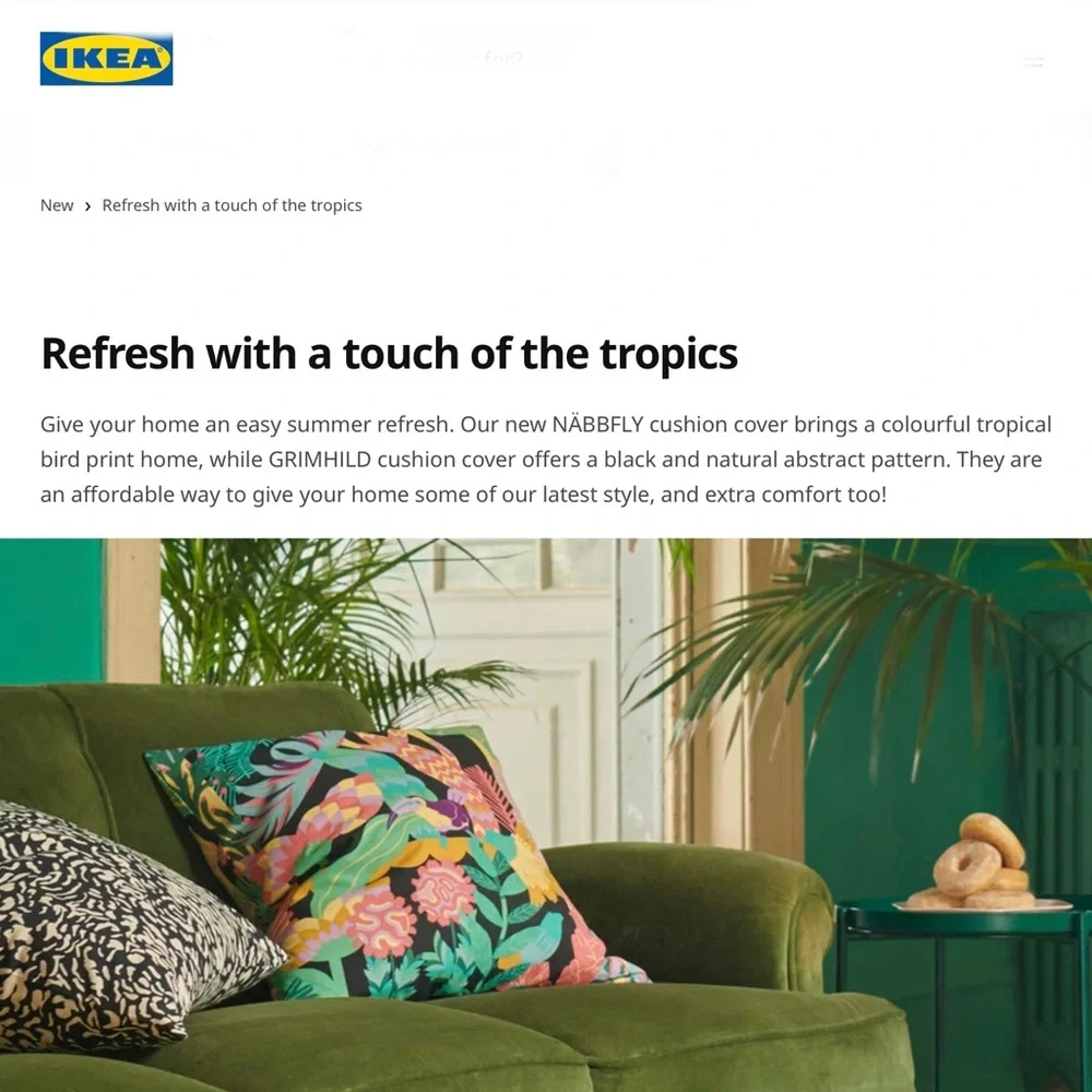 2 IKEA Nabbfly pillow covers. New without tags.